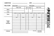 Kwik Goal Referee Score Sheets
